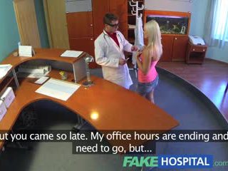 FakeHospital Perfect sexy blonde gets probed and squirts on doctors receptionist desk